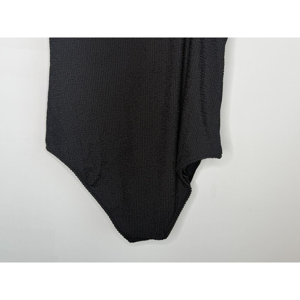 Show Me Your Mumu Anchor Textured One Shoulder Swimsuit Black Women's Size 1X - Picture 5 of 12
